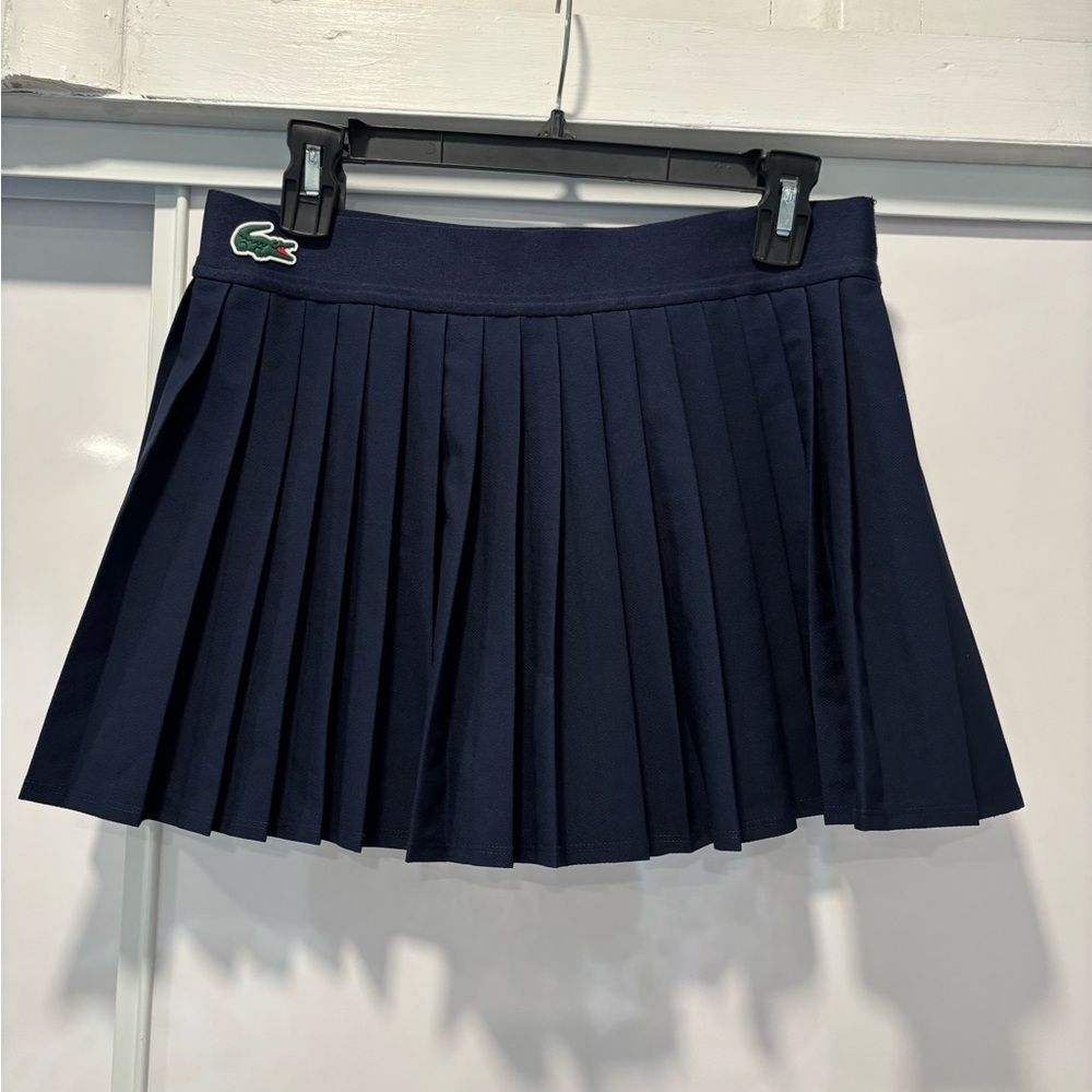Lacoste Women's Dark Blue Pleated Mini Skirt